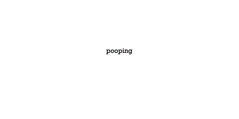 pooping