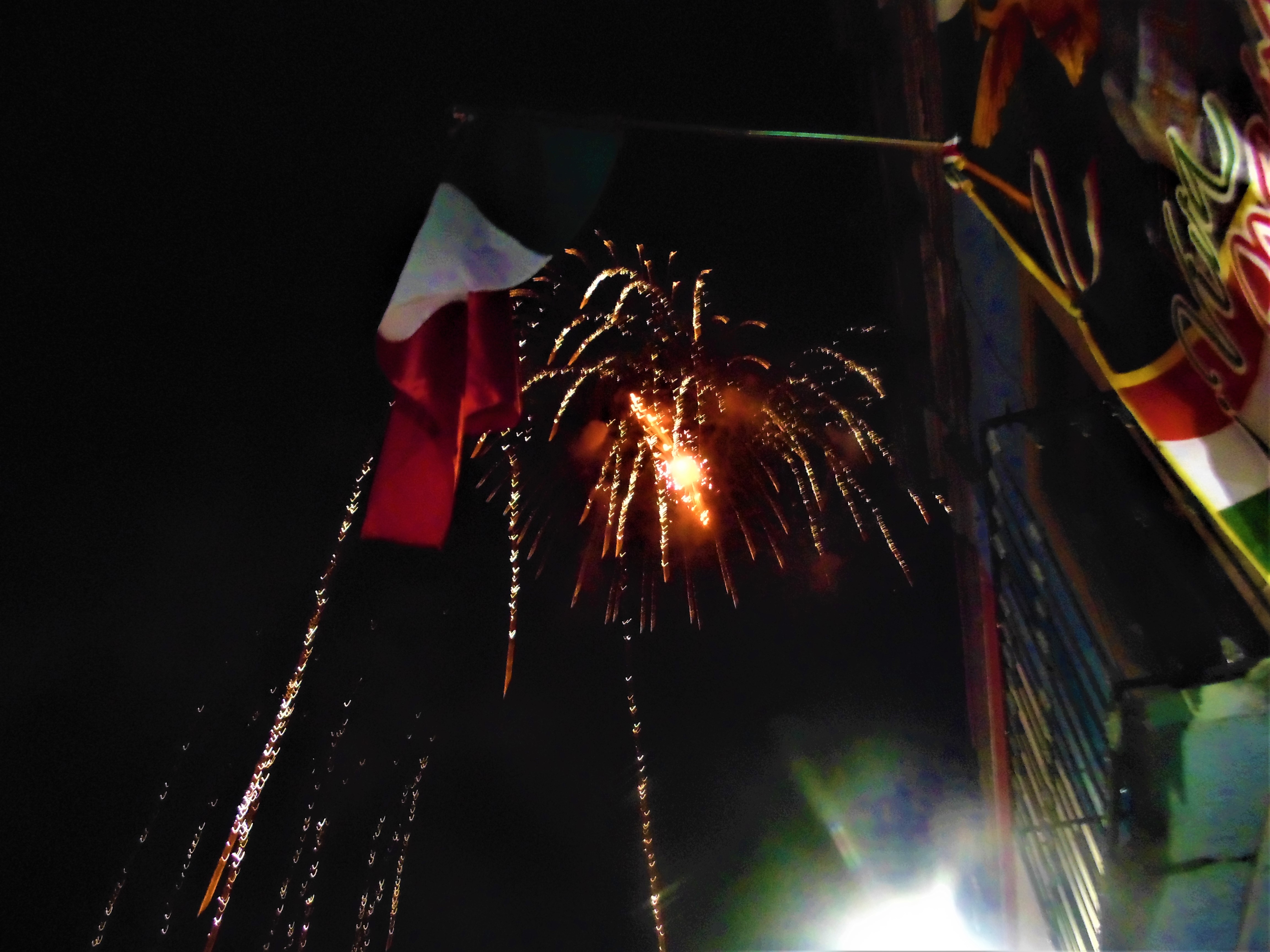 perfect flag and firework