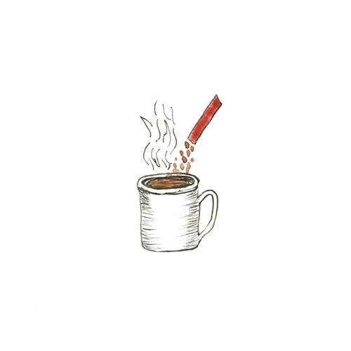 Gif of different coffee makers, from pour over, to typical pot coffee, to french press to Kuerig, to instant coffee in a cup
