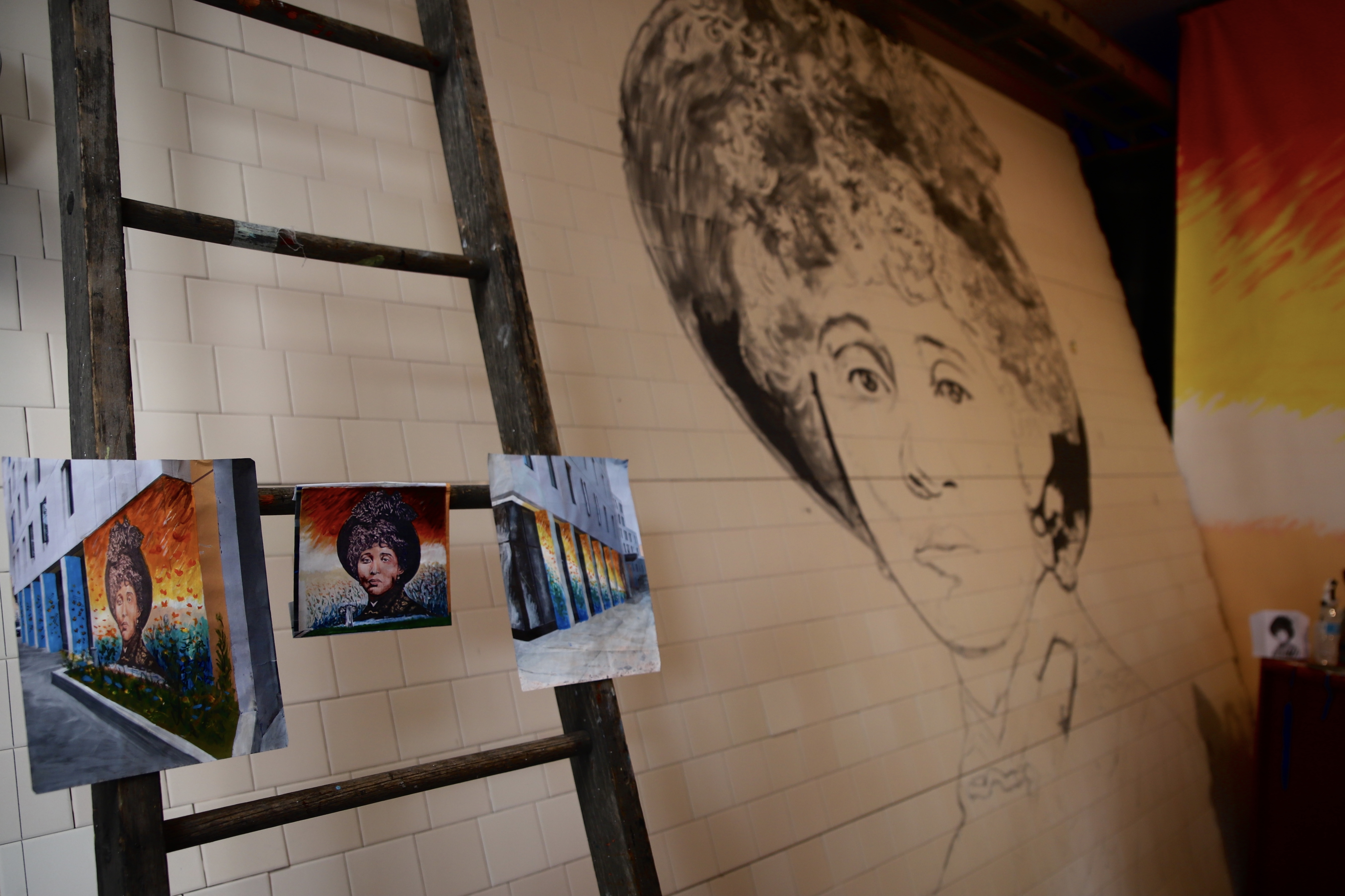 Duarte's in-progress project, "We Are Lucy" on display during Open House | photo by Jana Simovic